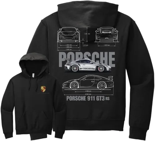 Vista 2 de Sudadera con capucha 911 GT3 RS Blueprint, PGris