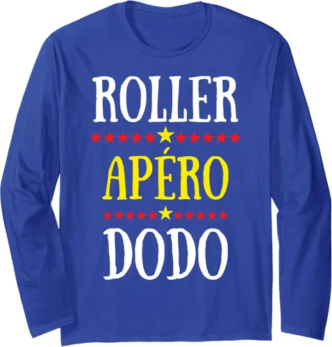 Vista 4 de Roller Apéro Dodo Programme Vacances Week-End Patins Sport Long Sleeve T-Shirt