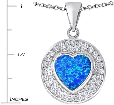 Vista 2 de Collar con colgante de círculo de amor de plata de ley