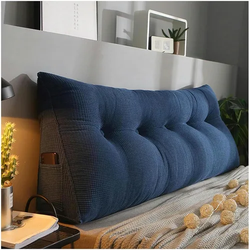 Vista 11 de Triangular Headboard Pillow Bed Wedge Pillow Large Reading Pillow Comfortable Lumbar Bed Pillow Reading Backrest Cushion with Removable Washable