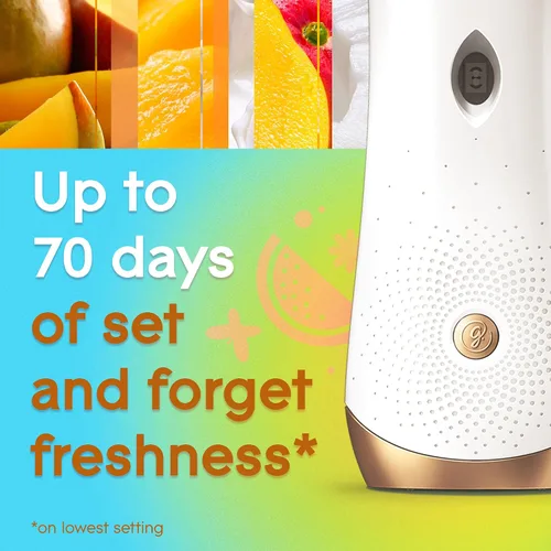 Vista 3 de Glade - Recambio automático en aerosol, ambientador con aroma a mango poderoso para el hogar y el baño, 6.2 oz