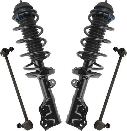 Vista 31 de Detroit Axle - Kit de 4 piezas RWD Puntales Delanteros Barras Estabilizadoras para Ford F-150 2021 2022 2023 2024, 2 Puntales con Resorte Helicoidal