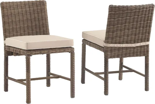 Vista 12 de Crosley Furniture Bradenton - Juego de 2 sillas para exteriores, sillas de mimbre para patio, terraza, patio trasero, color marrón desgastado