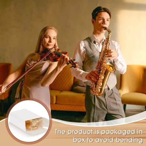 Vista 7 de Ligadura de saxofón alto con 20 cañas de saxofón alto 2.5, ligadura de saxofón alto de oro con tornillos ajustables, ligadura de ligadura de saxofón