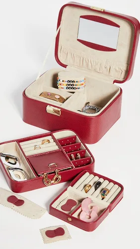 Vista 5 de Bey-Berk Lizard Embossed Jewelry Travel Box