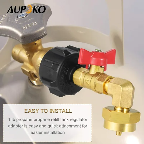 Vista 5 de Aupoko - Adaptador de recambio de propano, recarga botellas de 1 libra de tanque de 20 libras Fit QCC1 Propane Tank and 1 lb Throwaway Disposable