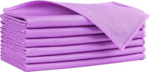 Vista 11 de HOMEXCEL Paños de limpieza de microfibra de vidrio, paquete de 6 unidades, sin pelusa, paño de limpieza mágico de microfibra reutilizable para Azul