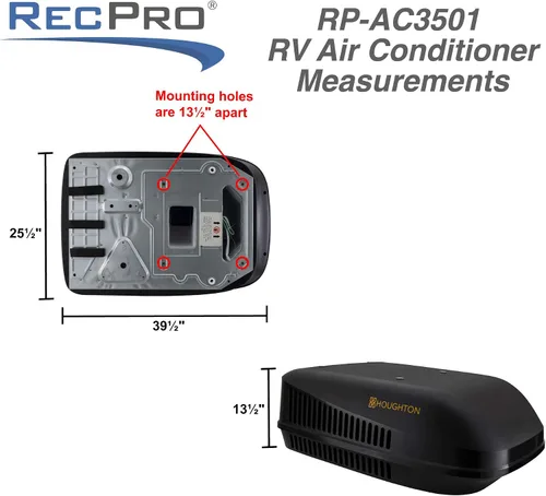 Vista 7 de RecPro Aire Acondicionado para RV 13.5K con conductos o sin conductos AC silencioso 110-120V Solo enfría Fácil instalación Unidad todo