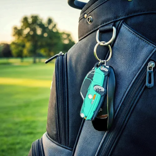 Vista 4 de Vintage Ltd. Llavero inspirado en el clásico 911 refrigerado por aire, accesorio suave y duradero para llavero de automóvil, regalo para entusiastas