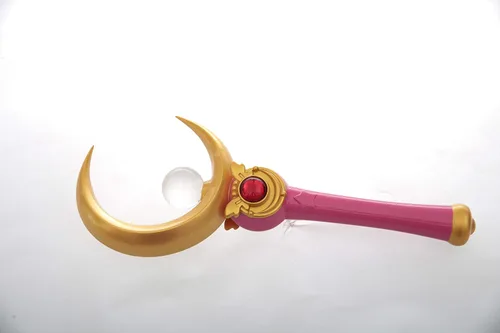 Vista 2 de OURCOSPLAY Sailor Moon Accesorios Cosplay Tsukino Usagi Moon Stick accesorios para disfraz