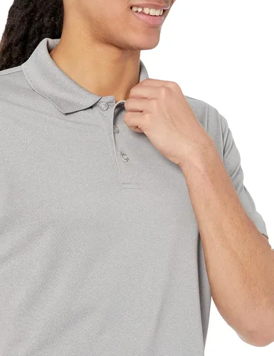 Vista 4 de Tienda Essentials Polo de golf para hombre, manga corta, ajuste delgado, secado rápido