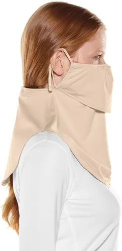 Vista 5 de Coolibar Máscara facial Crestone UV UPF 50+ para hombre y mujer, protección solar Beige
