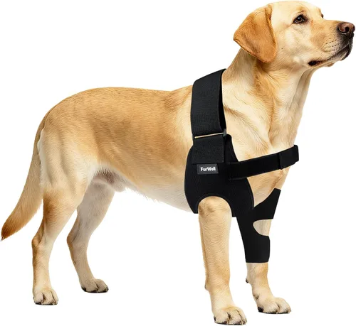 Vista 8 de Protector de codo para perro con correa de pecho desacoplada, transpirable, resistente a la abrasión, soporte de codo ajustable para higroma