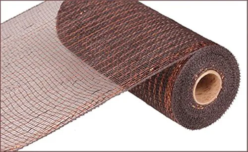Vista 8 de Cinta decorativa de malla de yute de poliéster de 10 pulgadas x 30 pies (rayas naturales marrones y blancas con hilo de algodón): RY800348