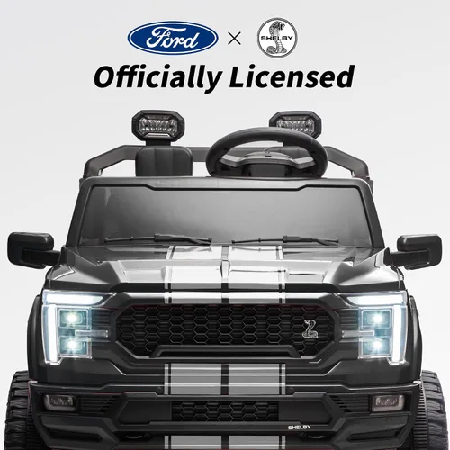 Vista 2 de Ford Shelby F150 - Juguete de paseo de 2 plazas y 24 V con licencia para Negro