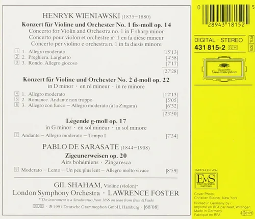 Vista 2 de Wieniawski: Conciertos para violín Nos. 1 y 2