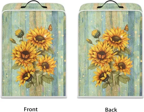 Vista 62 de Funda para cafetera, poliéster, azul, se adapta a la mayoría de máquinas de café estándar, protector resistente al polvo, huellas dactilares Playa