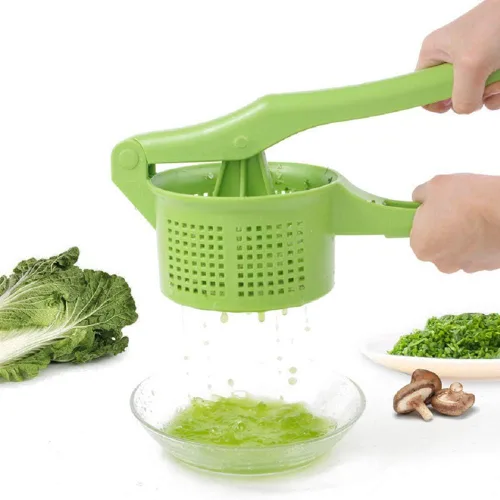 Vista 7 de Spinner - Exprimidor creativo de verduras para apretar frutas, herramienta de deshidratación de presión manual para cocina, comedor (verde)