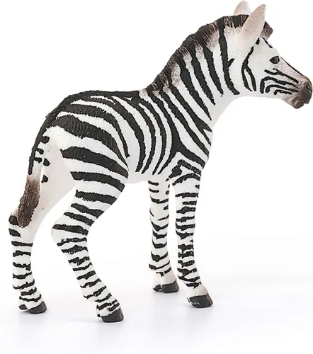 Vista 4 de Schleich Wild Life, figura de animal, juguetes de animales para niños y niñas de 3 a 8 años, potro cebra, a partir de 3 años