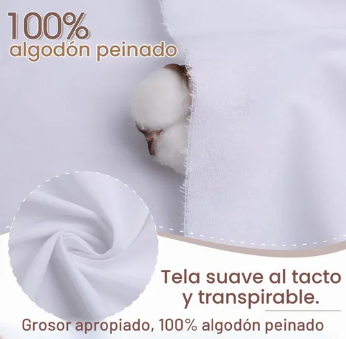 Vista 4 de The Yard - Tela de muselina 100 % algodón, 60 pulgadas x 1 yarda, tela de lino de muselina blanqueada, telas drapeadas adecuadas para coser