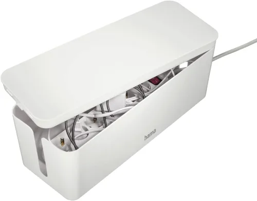 Vista 21 de Hama 20662 - Caja de cables Maxi, 6.1 x 15.7 x 5.1 in, con patas de goma, color blanco