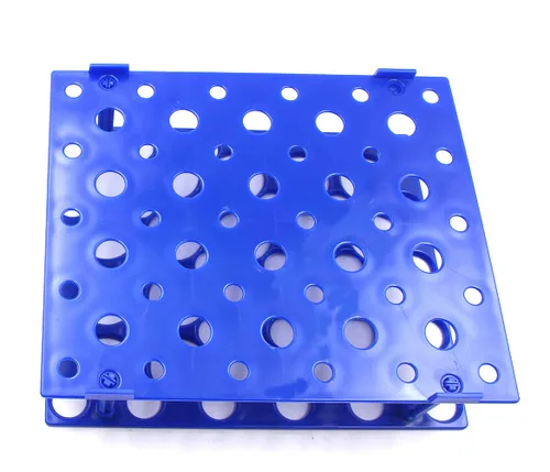 Vista 7 de Driak Estante de tubo de centrífuga de plástico de 28 pozos Estantes desmontables de la tina usados para tubo de centrífuga de 0.3 fl oz, 0.5 fl oz