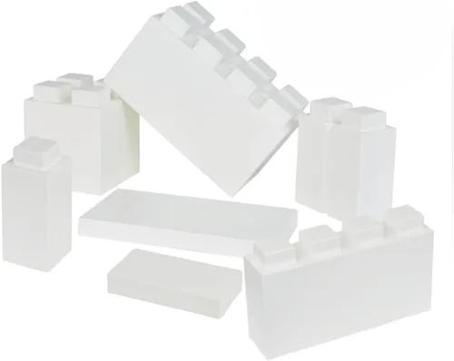 Vista 77 de EverBlock Paquete modular de plástico de tamaño natural de 3 x 3 pulgadas Bloques de construcción gigantes Fácil de conectar y reutilizar Uso