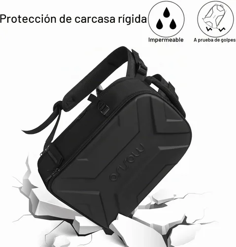 Vista 4 de MOSISO Mochila para cámara, bolsa para cámara de fotografía, funda rígida Negro