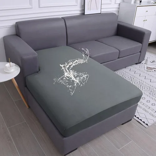 Vista 44 de hyha Fundas de cojín impermeables para sofá, funda elástica para asiento de sofá para perro, lavable, antideslizante, impermeable, fundas de cojín