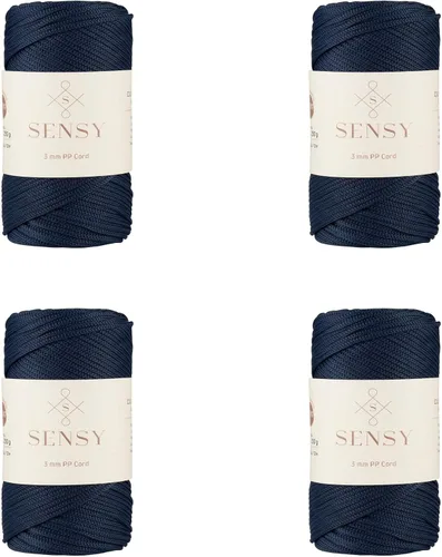 Vista 115 de Cuerda de poliéster Sensy Premium de 3 mm, 120 metros, 100% cordón de polipropileno, cuerda de macramé de 3 mm, cordón para bolsos de ganchillo