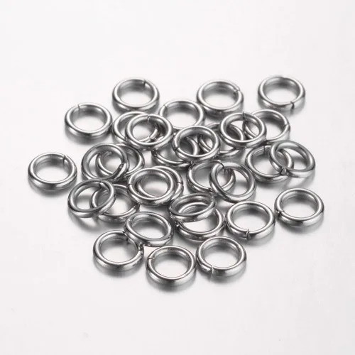 Vista 72 de HDSupplies 100 piezas - 4mm de argollas de acero inoxidable 304 de tono negro - Calibre 22 (espesor de 0.6mm)