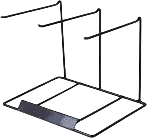 Vista 2 de Colaxi Soporte organizador de joyas de pie para mesa, moderno estante de metal para ganchos para orejas, llaveros, collares, aparadores, Metal,