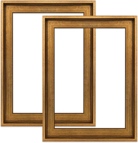 Vista 18 de FOLKOR Floating Frame for 8x10 Inch Canvas Painting with 0.6-0.8" Deep, 2 Pack Canvas Floater Frame Living Room Decor, Wall Art frame for Prints Oil