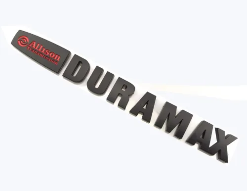 Vista 2 de 2 insignias Allison Duramax compatibles con capucha GM 2015 Silverado 2500hd 3500hd (negro rojo)
