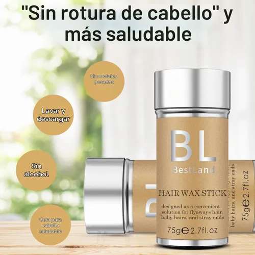 Vista 9 de Barra de cera para el cabello para cabello liso, control de bordes Flyaways