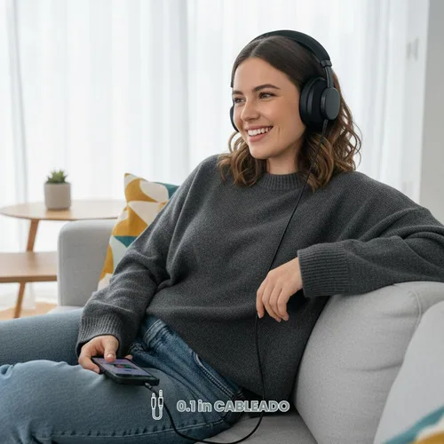 Vista 4 de Auriculares Bluetooth sobre la oreja, auriculares con cancelación de ruido, inalámbricos Bluetooth con micrófono, auriculares sobre la oreja