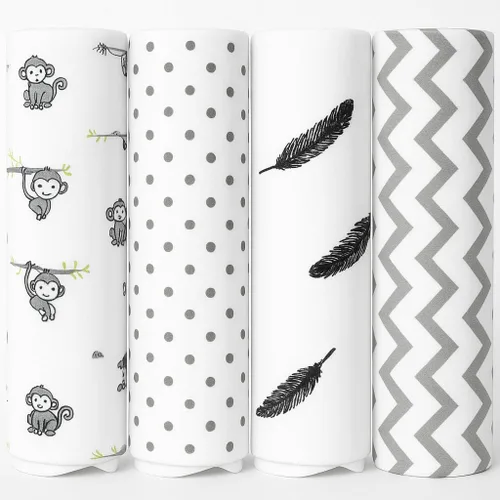 Vista 5 de Rajlinen, Mantas de muselina 100% para envolver al bebé, mantas de recepción para recién nacidos, unisex, suaves, cálidas y acogedoras, paquete