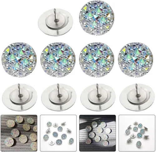 Vista 3 de MAGICLULU Multi-función Push Pin Rhinestone Thumbtacks Compact Pushpins para suministros de mapa