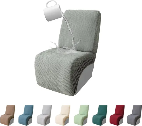 Vista 24 de Fundas de sofá reclinable seccional 100% impermeables para sofá reclinable en forma de L, funda de sofá modular de esquina en forma de L, fundas