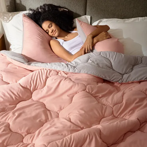 Vista 31 de Comfort Spaces Vixie Juego de Edredón Reversible - Cubierta Acolchada Geométrica Casual de Moda, Ropa de Cama Acogedora Alternativa de Plumón
