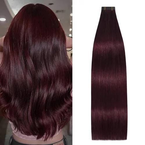Vista 14 de Extensiones de cabello humano real color negro azabache, extensiones de cabello humano 100% Remy, sedosas y lacias, para mujeres, 20 unidades por