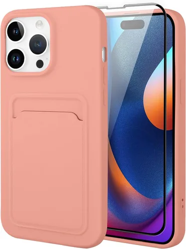 Vista 47 de MZELQ Compatible con iPhone 11 Funda TPU Soporte para Tarjetas Cubierta de Billetera, Protección de Cámara + Protector de Pantalla Funda Suave