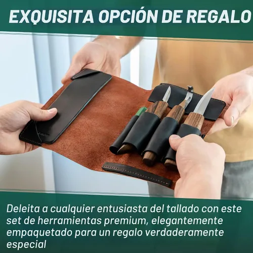 Vista 6 de BeaverCraft Kit de Tallado de Cucharas Cuchillos de Tallado Cuchillo de Tallado de Cucharas Sloyd, Cuchillo de Chip Detalle Pequeño, Cuchillo
