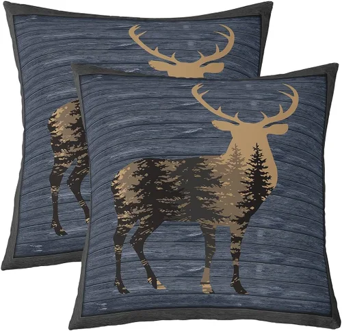Vista 17 de Juego de 2 fundas de almohada con estampado de piel de vaca de 16"x16", fundas de cojín de piel de vaca para sala de estar, dormitorio, casa