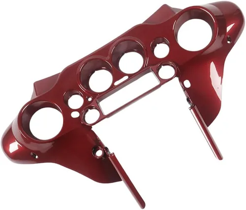 Vista 5 de Carenado interior delantero rojo Batwing compatible con Harley Touring Street Glide Electra Glide FLHT FLHTC 1996-2013