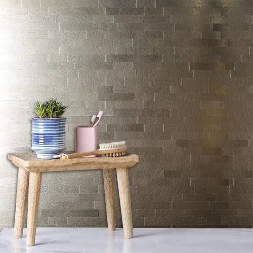 Vista 6 de 10 hojas de azulejos despegar y pegar para salpicadero de cocina, azulejos de mosaico autoadhesivos, para pegar en tocadores de baño, decoración