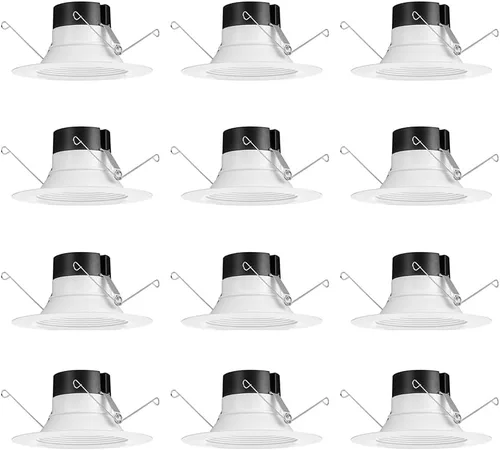 Vista 11 de Juno 4BEMW SWW5 90CRI CP6 M2 E-Series LED empotrable, moldura deflectora, 4 pulgadas, color blanco (paquete de 12)