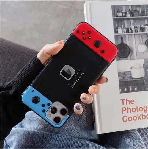 Vista 2 de Funda compatible con iPhone 13 Pro Max para niños y hombres, controlador de videojuego 3D, tipo botón, personalizado, cuerpo completo, protección