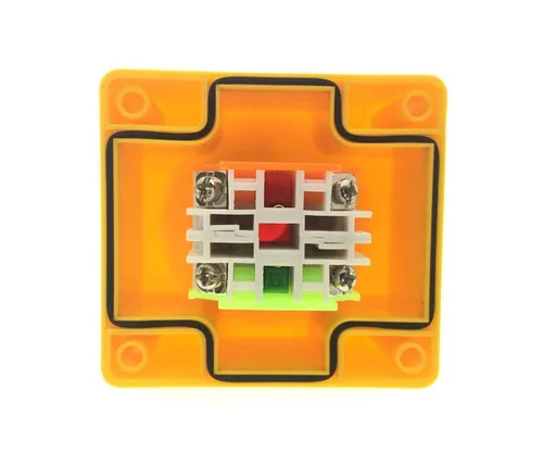 Vista 5 de Estación de botón, 660 V 10 A, 2 posiciones, 1NO 1NC, interruptor de botón de parada de emergencia momentánea, 1.575 in, tapa de hongo rojo, 2
