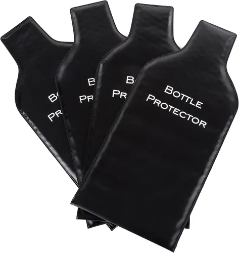 Vista 6 de Protector de botella de vino reutilizable para viajes (paquete de 2) – Bolsas de vino con doble cojín de burbujas de aire interior y exterior a 2